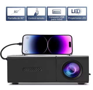 Proyector LED Conexión USB Móvil Pantalla 80