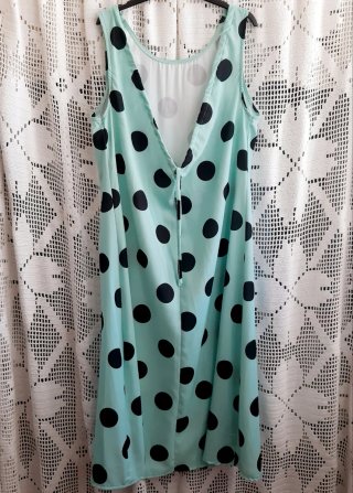 Vestido verde água TIMIAMI às bolas T.U.