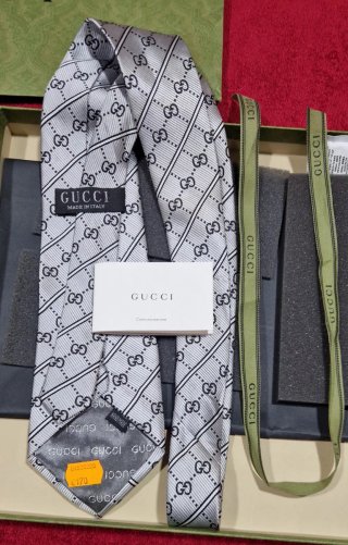 Corbata De Seda Gucci GG Icónico Monograma.