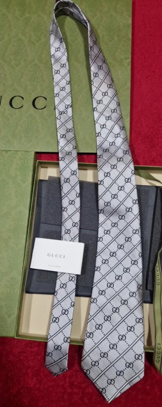 Corbata De Seda Gucci GG Icónico Monograma.