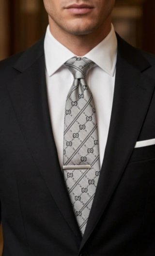 Corbata De Seda Gucci GG Icónico Monograma.