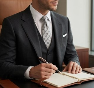 Corbata De Seda Gucci GG Icónico Monograma.