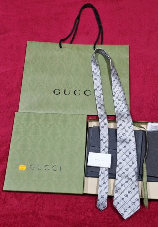 Corbata De Seda Gucci GG Icónico Monograma.