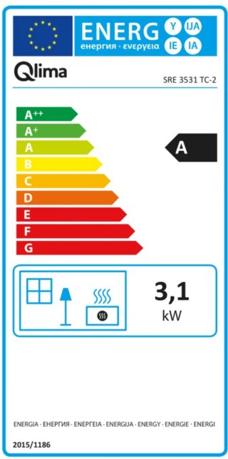 Estufa electrónica de parafina Qlima, plata