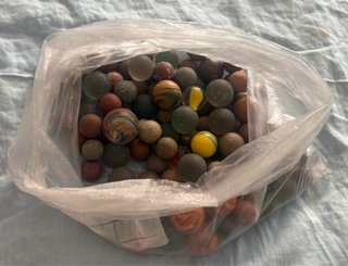 Lotto biglie in terracotta vintage
