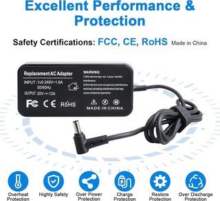 ACXILEXY Caricabatterie 240W 20V 12A 6.0x3.7mm ASUS TUF