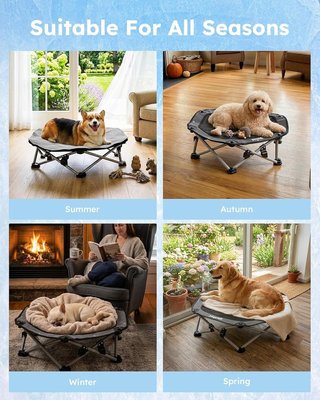 PECUTE cama Perros elevada L 81x75x20cm 60kg