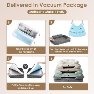 EHEYCIGA cama perro XL viscoelástica impermeable