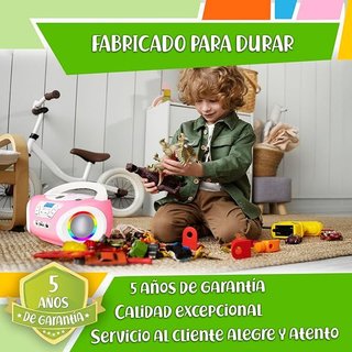 KLIM Candy Reproductor CD para niños Radio Rosa