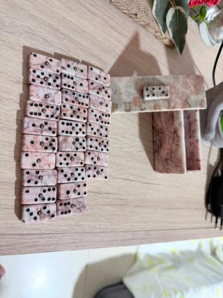 Juego de dominó de mármol