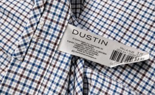 Dustin camisa hombre cuadros azules/marrones M