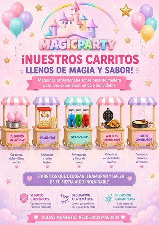 Carritos de Snacks para Eventos - Magic Party
