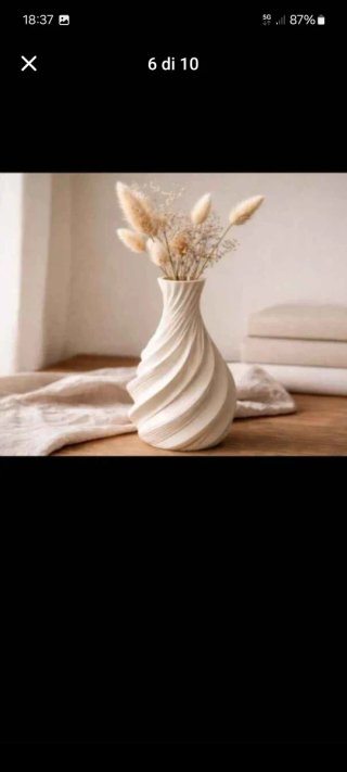Vaso 3D Design Tulipano Bianco