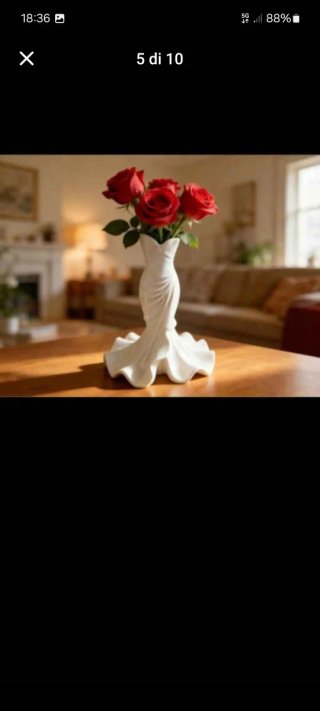 Vaso 3D Design Tulipano Bianco