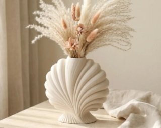 Vaso 3D Design Tulipano Bianco