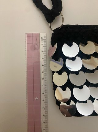 Borsa uncinetto fatta a mano con paillettes