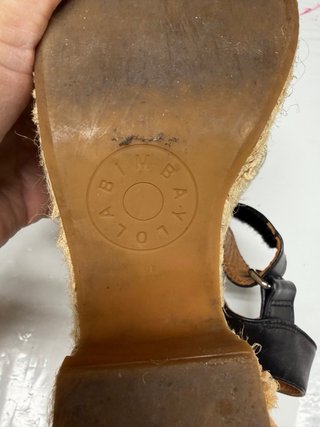 Sandalias Bimba y Lola piel y esparto Liquidación