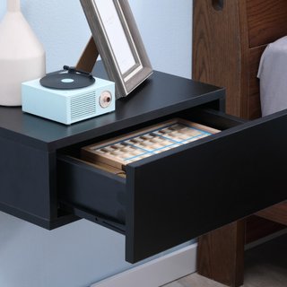 Set 2 Comodini Sospesi Moderni in Legno per Camera