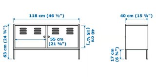 Armario IKEA PS blanco 119x40x63 cm