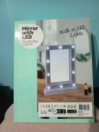 Espejo Maquillaje con 10 Luces LED