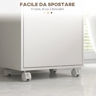 Mobiletto Bagno con Vassoio Rimovibile, Ripiano Ap