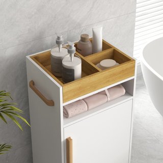 Mobiletto Bagno con Vassoio Rimovibile, Ripiano Ap