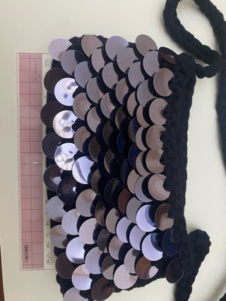 Borsa uncinetto con paillettes