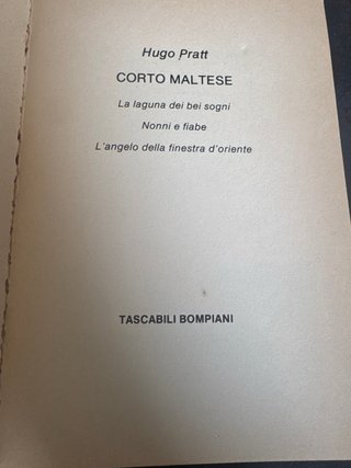 Corto Maltese libro fumetti vintage Hugo Pratt