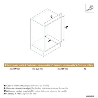 Cubo Basura Giratorio Armario 13L Menage Confort