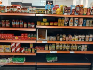Estantería de supermercado metálica naranja  Lote