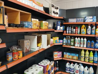 Estantería de supermercado metálica naranja  Lote