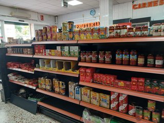 Estantería de supermercado metálica naranja  Lote