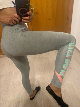 Pantalones Nike grises mujer