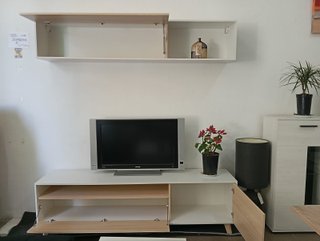 MUEBLE SALON NUEVO CAMBRIAN BLANCO,LIQUIDACION