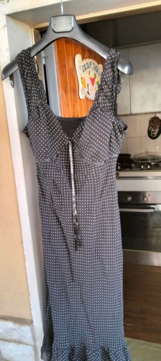 Vestito a pois con bretelle