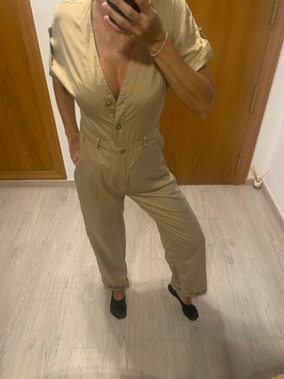 Mono Zara beige mujer