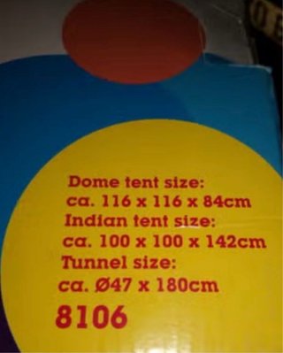 Tienda campaña infantil con túnel