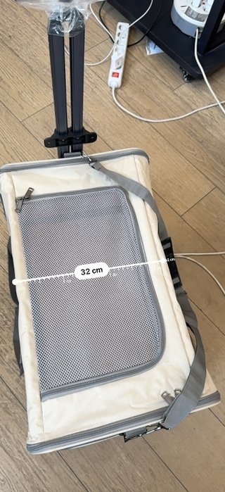 Transportín Ruedas Beige Gris