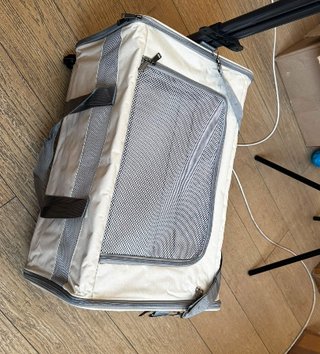 Transportín Ruedas Beige Gris