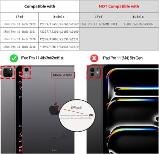 VAGHVEO Funda para iPad Pro 11 Pulgadas 2022/2021/2020/2018