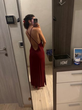 Vestito lungo bordeaux