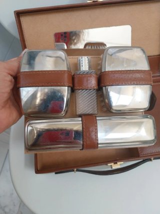 Set toilette uomo vintage pelle