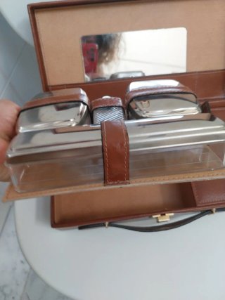 Set toilette uomo vintage pelle