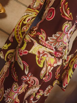 VESTIDO ESTAMPADO FRUNCES CINTURA ZARA