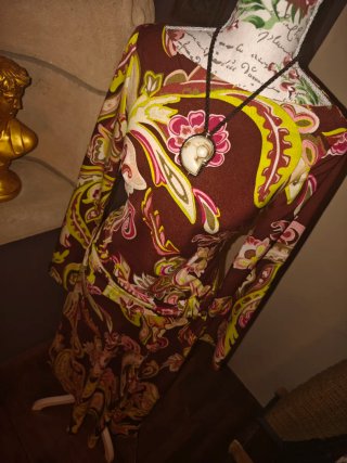VESTIDO ESTAMPADO FRUNCES CINTURA ZARA
