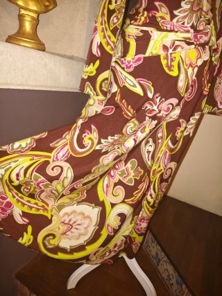 VESTIDO ESTAMPADO FRUNCES CINTURA ZARA