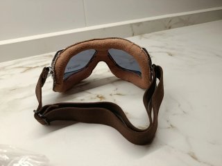 Gafas Motero Aviador Retro Marrón/Plata