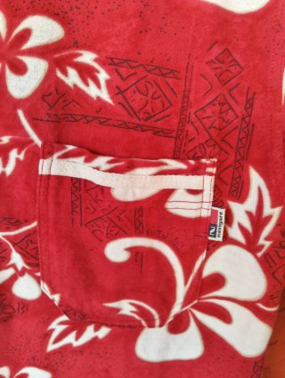 Camicia uomo Navigare rossa floreale