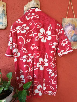 Camicia uomo Navigare rossa floreale