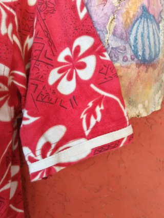 Camicia uomo Navigare rossa floreale
